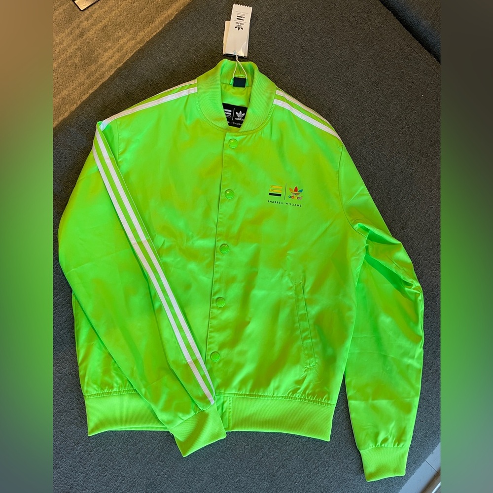 Adidas originals x Pharrell Williams Men’s Large Neon Green Track Jacket